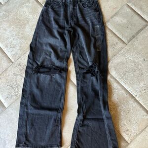 NWT Dreamy drape super high rise distress American Eagle jeans 00